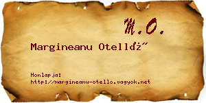 Margineanu Otelló névjegykártya